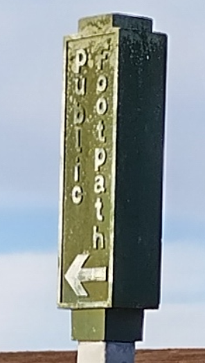 A public footpath sign