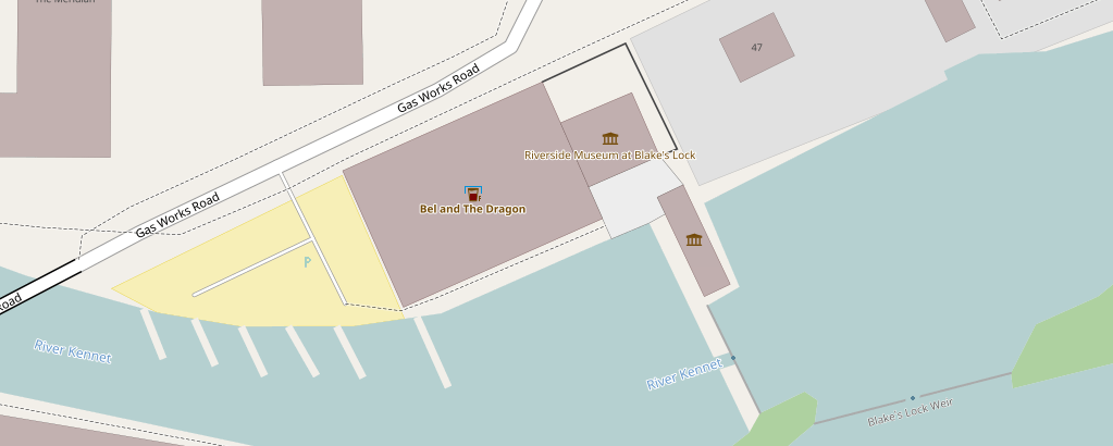 Map snippet showing pub icon with blue roof for accommodation