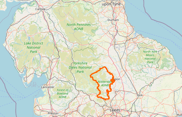 National parks and AONBs in northern England